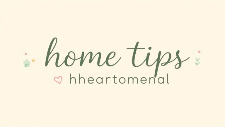 home tips heartomenal