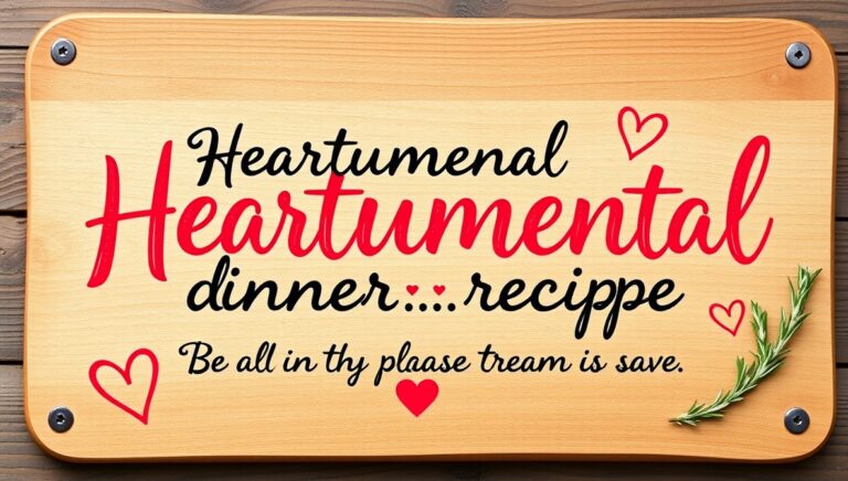 dinner recipe heartumental