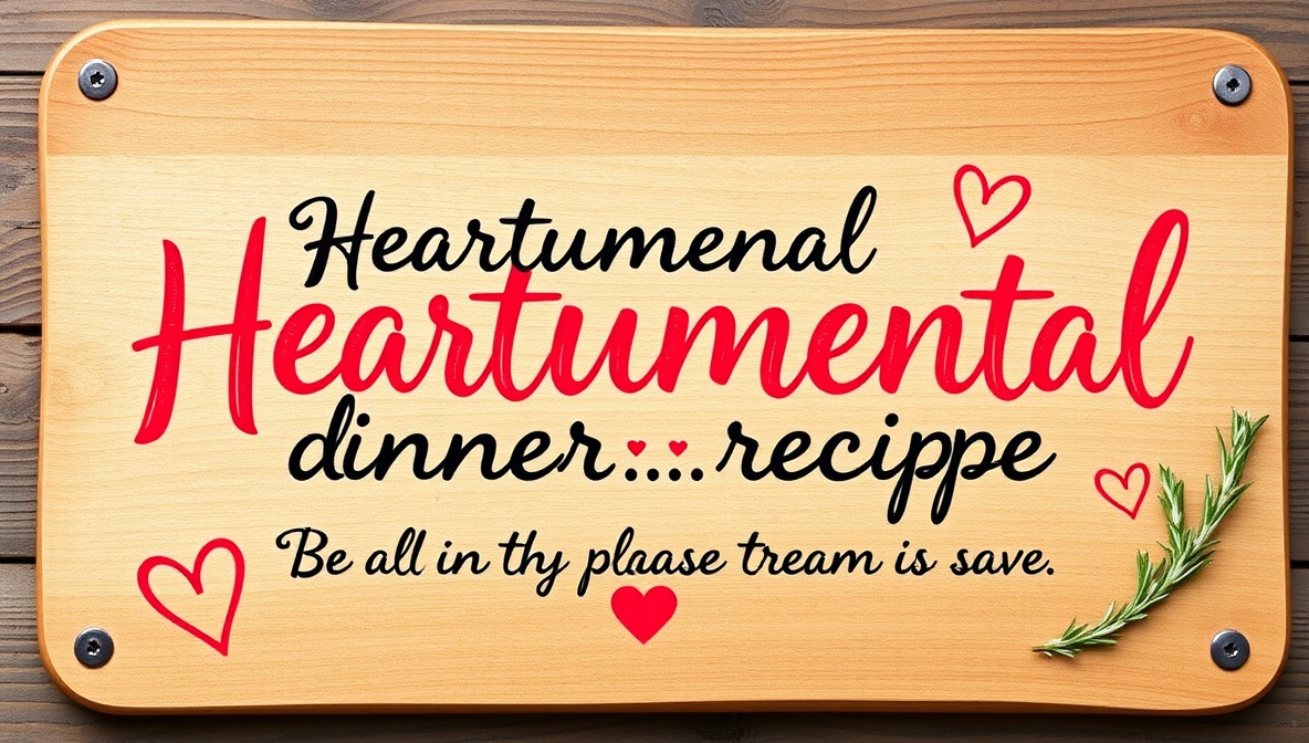 dinner recipe heartumental