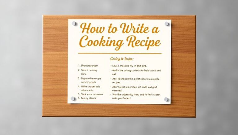 how to write a cooking recipe heartumental