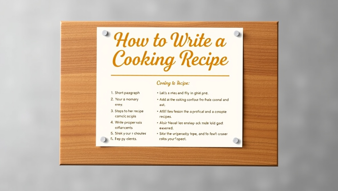 how to write a cooking recipe heartumental